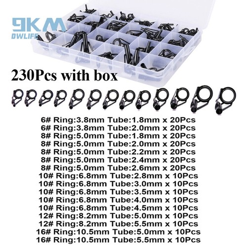 20Pcs~230Pcs Rod Tip Repair Kit Stainless Steel Fishing Rod Tip Replacement Kit - Picture 11 of 15
