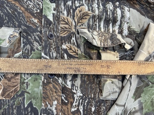 Vintage Walls Realtree Camouflage Flanell Set Hemd Hose Gürtel Maße Herren Medium - Bild 18 von 20