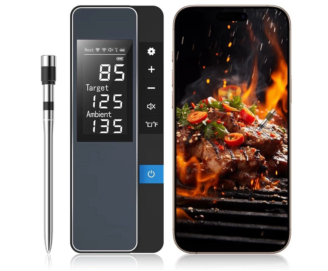 Smart Bluetooth Wireless Meat Thermometer, Real-Time Monitoring Control Digital