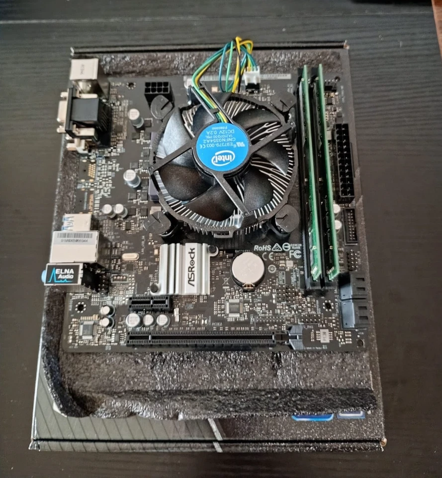 CPU PROCESSORE INTEL CORE i5-8400 + SCHEDA MADRE ASROCK H310CM-DVS + RAM 16 GB - Immagine 2 di 4