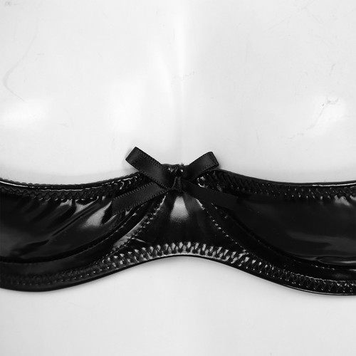 Women Lingerie Sexy Bra 1/4 Cup Top Metallic Nightwear Vest Sleepwear Bralette - Picture 15 of 47