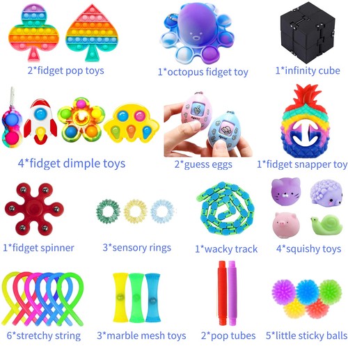 Chennyfun Fidget Toy Set, 36PCS With Box Fidget Pack, Sensory Anxiety Relief - Picture 2 of 5