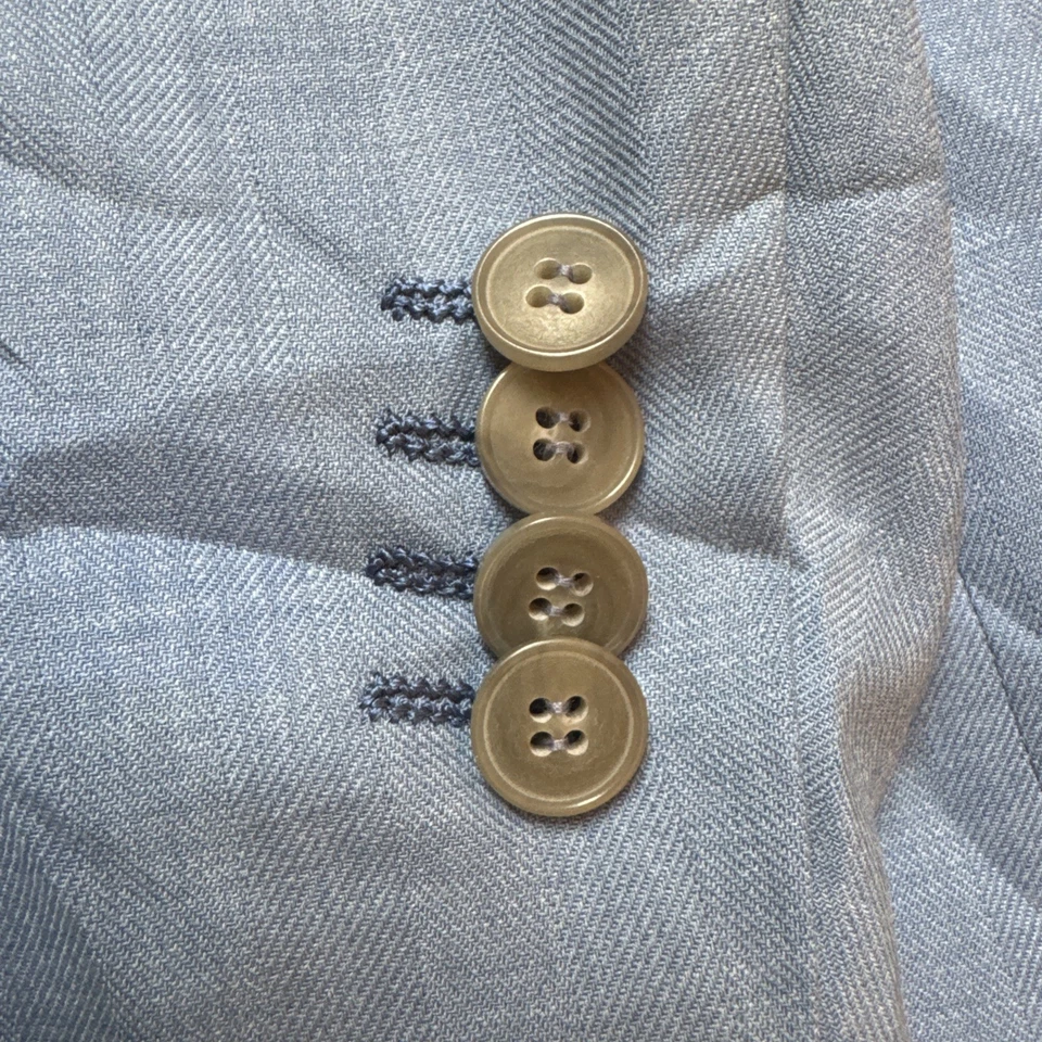 Chaqueta Blazer Hombre Ermenegildo Zegna Soltex 100% Lana Ligera Azul Talla 46L Foto 2 de 4