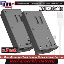 2PCS Rechargeable Battery for Reveal Hunting Trail Camera X Gen 3.0,2.0,Pro 3.0
