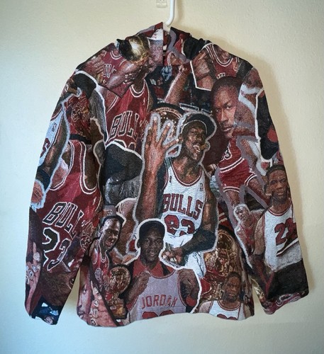 Michael Jordan Chicago Bulls GOAT All Over Print Tapestry Hoodie J2080 - Bild 4 von 9