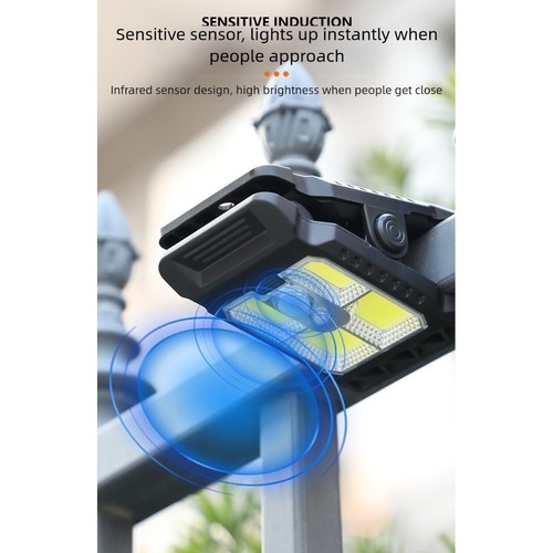 Smart Sensor Solar Clamp Light for Outdoor Garden Waterproof Camping Light - Picture 6 of 12