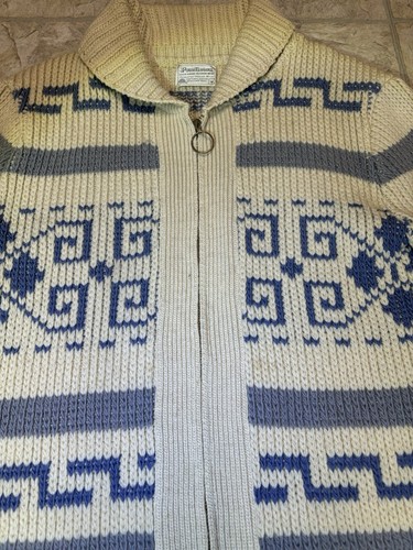 Vintage Pendleton High Grade Western Wear Men’s Blue Westerly Sweater The Dude - Picture 5 of 9