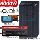 Kit completo de generador solar con inversor de 5000 y panel solar para el hogar