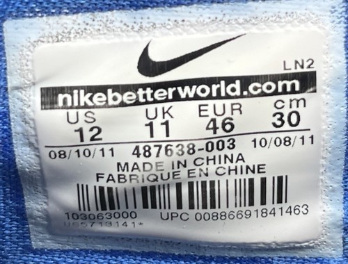 Nike Hyperdunk Low 2011 Black/Treasure Blue Size 12 Basketball Shoes 487638-003 - Picture 11 of 11