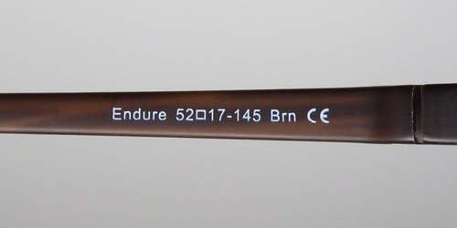 NEW CONTRAST ENDURE EYEWEAR BRN 52-17-145 HALF-RIM BROWLINE BROWN METAL & - Picture 8 of 8