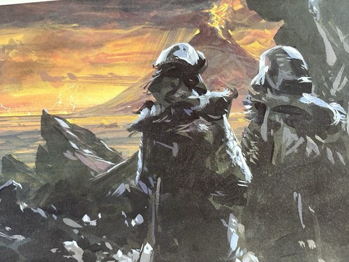 Lord Of The Rings Concept Art Lithograph Print Poster Rare Gorgoroth plains - Picture 2 of 8
