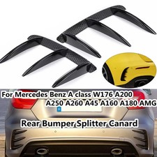 Rear Bumper Splitter Canard For Mercedes Benz W176 A200 A250 A260 A45 2013-2018