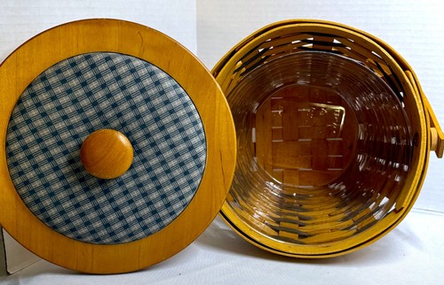 Longaberger Basket 1998 Crawford Granero Cesta Elevadora Forro Protector Tapa Atada - Imagen 6 de 16