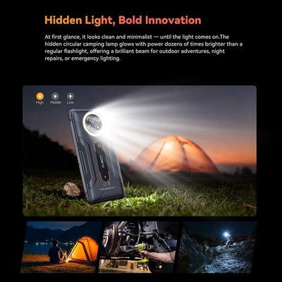CUBOT Kingkong ACE 5 Smartphone Rugged – Android 16, 20GB RAM+256GB, Batteria 10200mAh, Schermo 6.74" 120Hz, 48MP, IP68, Luce Da Campeggio