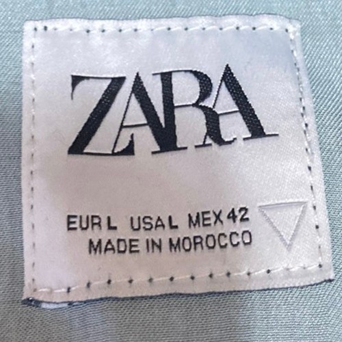 Zara Synthetic Dreams Men's Green Silky Satin Short Sleeve Button Down Shirt L - Picture 4 of 5