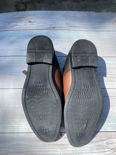 Joseph Abboud Monk Strap braun Leder Obermaterial Herren elegante Schuhe Größe 10 normal - Bild 7 von 10