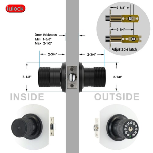 iulock Keypad & Key Smart Door Lock, 50 User Codes, Waterproof, Auto Lock - M... - Picture 5 of 6