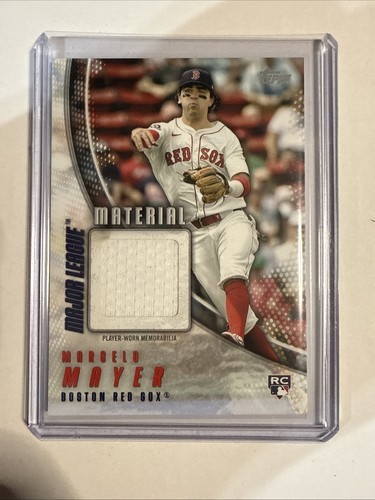 2025 Topps Update MARCELO MAYER RC Major League Materials jersey relic RED SOX - Picture 2 of 4