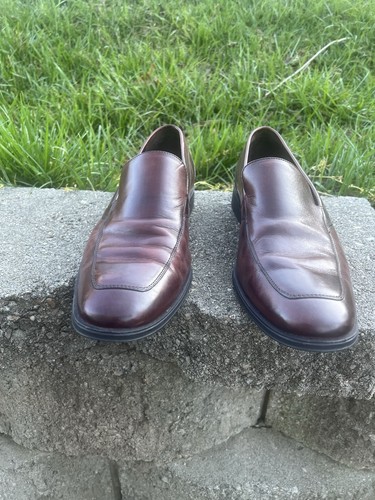 Cole Haan Mens 10.5M Air Dress Shoe Brown Leather Slip On Size 10.5M NikeAir - 第 1/10 張圖片