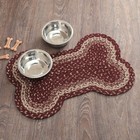 Country 15"x23" Accent Rug Red Burgundy Tan Braided (PET) Floor Decor VHC Brands