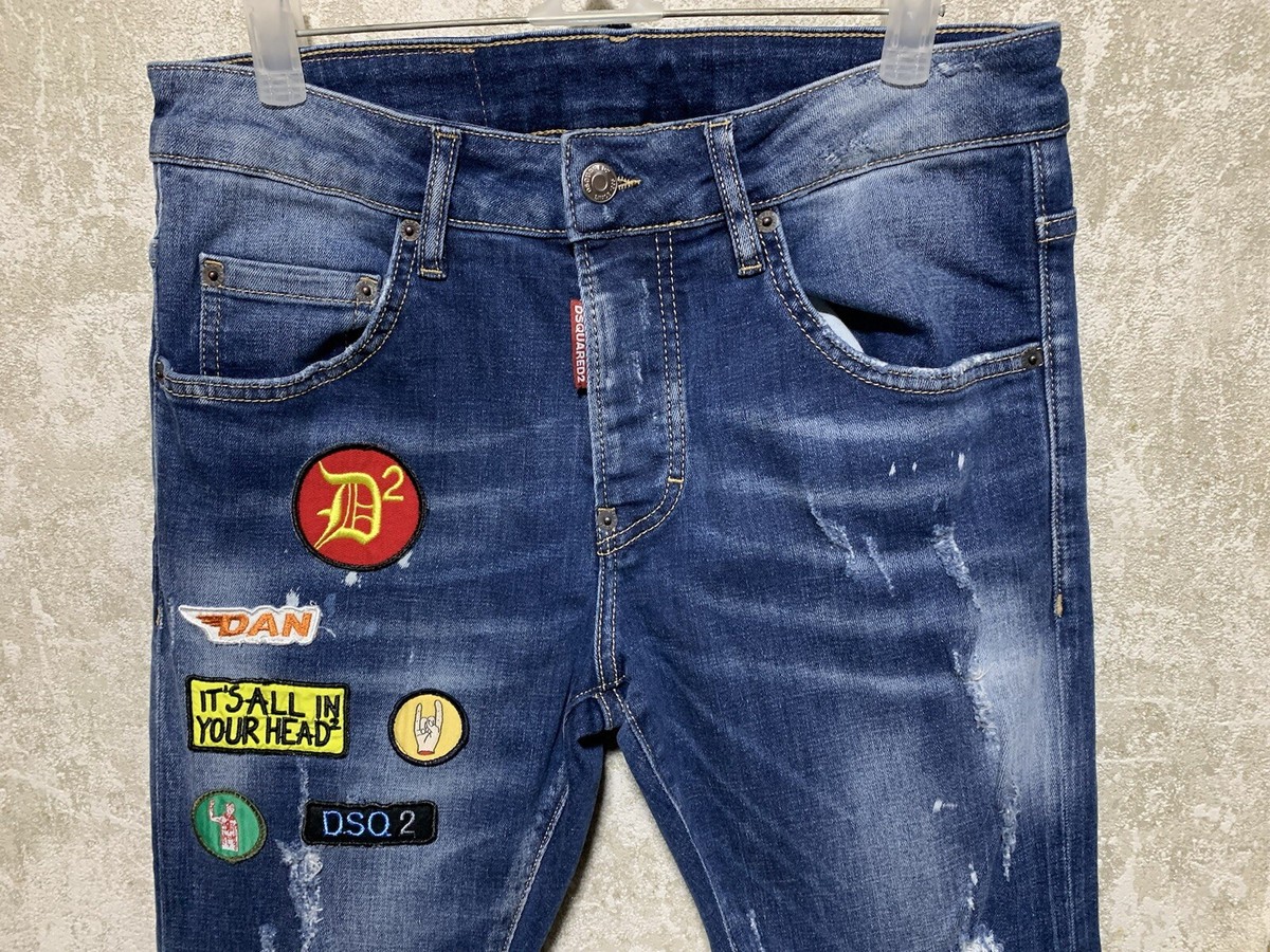 Dsquared2 Skinny Dan Patches Jeans Size 44 | eBay