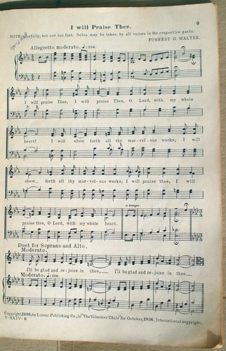 Amateur Choir No 2 Anthem Book for Mixed Voices Vtg Sheet Music (1937) - Picture 4 of 4