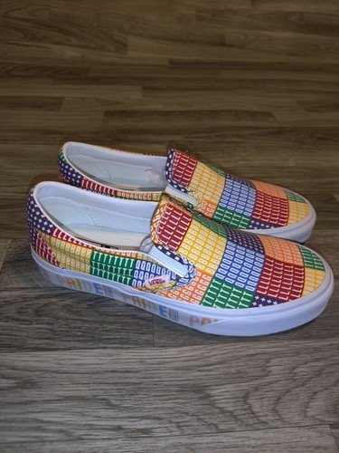 Vans Classic Slip-On (Pride) Rainbow Multi/Weiß Sneaker Herren Größe 9,5 - Bild 6 von 10