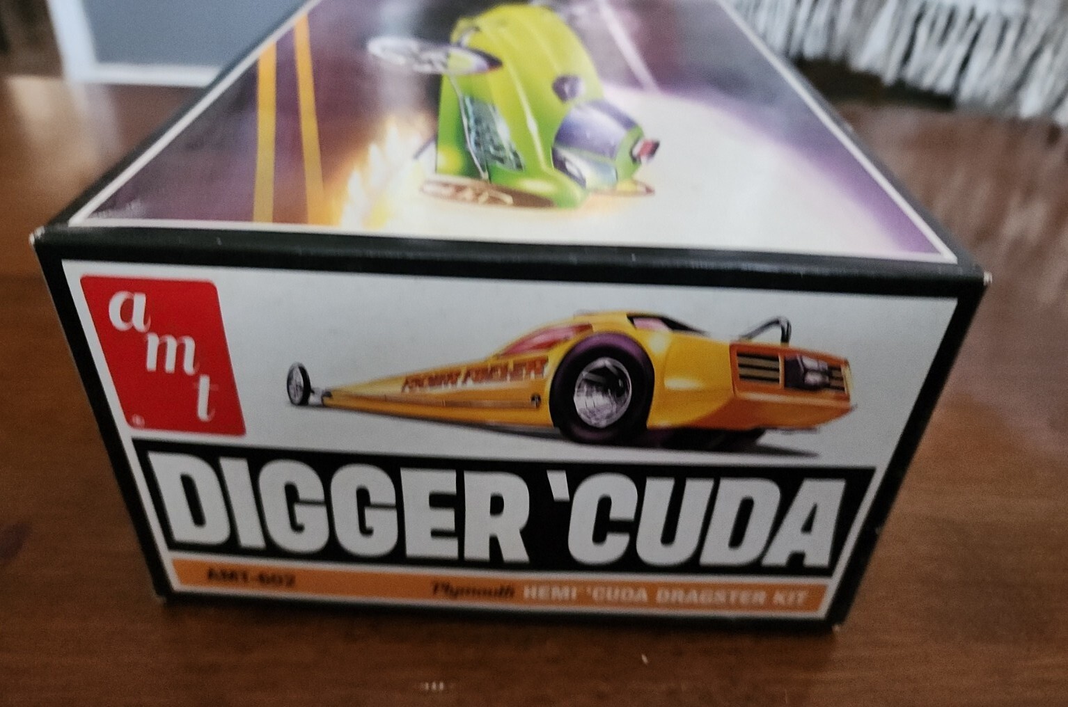 AMT Plymouth Hemi Digger Cuda Dragster 1/25 Scale Kit Stardust Open Box - Photo 3 sur 7