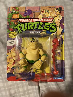 タートルズ　タトゥー　フィギュア 1990 Teenage Mutant Ninja Turtles Tattoo Figure 45 Back MOC