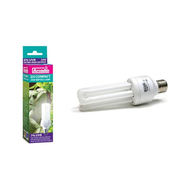 Arcadia D3 Compact Reptile Lamp 7 Uvb 23w Bulb