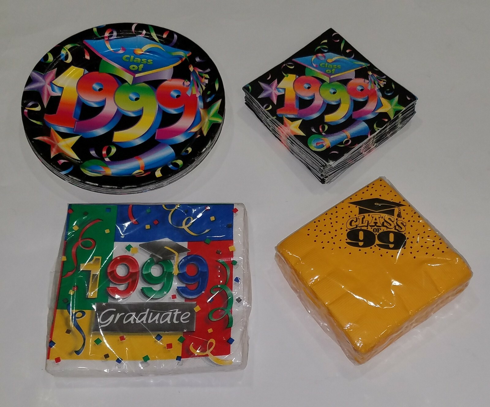 Plates Napkins Lot Class of 1999 Graduate Graduation Party Supplies Reunion y2k