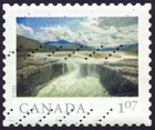 Canada sc#3220 From Far and Wide 2020 : Carcajou Falls NT, Unit from Coil * Used