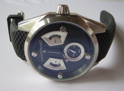 Morphic Herren MPH3402 M34 Serie schwarz/schwarz/silber Silikon Uhr - Bild 10 von 12