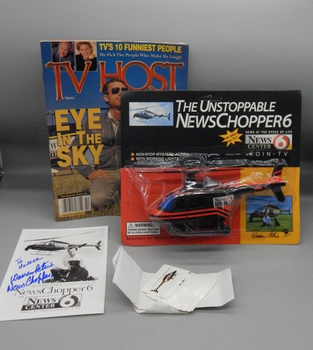 Helicóptero de acción misteriosa de la década de 1990 Portland KOIN 6 Oregon Warren Petrie cbs - Imagen 1 de 11