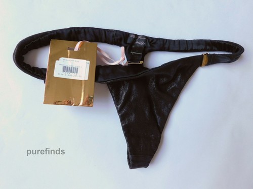 AGENT PROVOCATEUR SOIREE MARCELLA BLACK LEATHER THONG SIZE 3 NWT RRP £225 - Picture 5 of 9