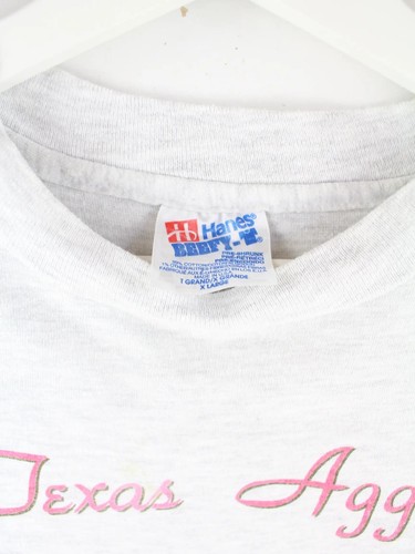 Hanes 1993 Vintage Texas Aggie Single Stitch T-Shirt Grau XL Herren - Bild 5 von 6