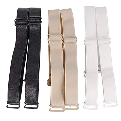 3Pairs Bra Shoulder Strap Replacement 18mm Width Elastic Adjustable Multi Color - Picture 1 of 6