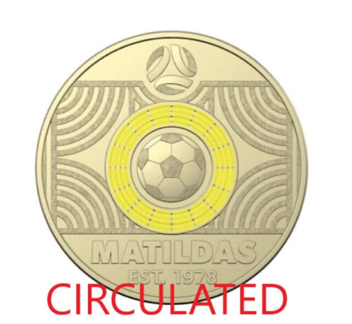 2023 $2 Matilda FIFA Womens World Cup - Yellow CIRCULATED Coloured Coin - Picture 1 of 1