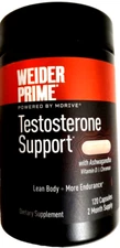Weider Prime Testosteron Support with Ashwagandha 120 Capsules EXP 12/2026