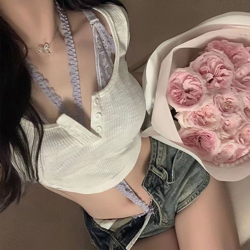 Women Lingerie Lace Hanging Neck Gathering Bra Set Lace Lingerie Gathering S-XL - Picture 12 of 20