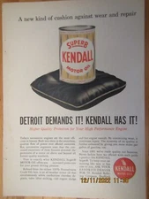 #388 VINTAGE Original Advertisement Super Kendall Motor Oil 1 page 10/60