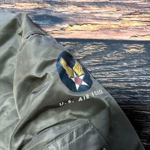AVIREX 90's MA-1 Dragon Flight Jacket Custom Green Size L Made in USA - Picture 6 of 14