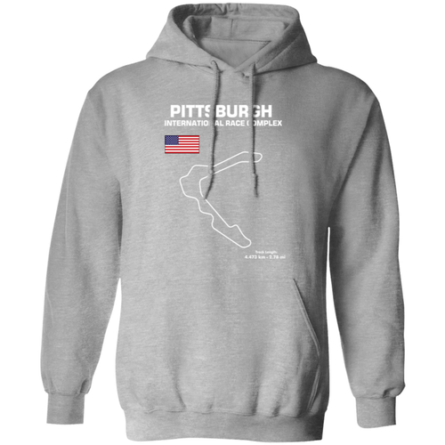 Pittsburgh International Race Complex Track Outline Hoodie - Picture 2 of 108
