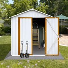 4x6 Ft Heavy Duty Garden Metal Storage Shed outdoor Tool Sheds Storage House