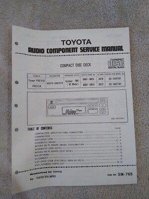 Toyota Service Manual, audio component service manual, MPX radio