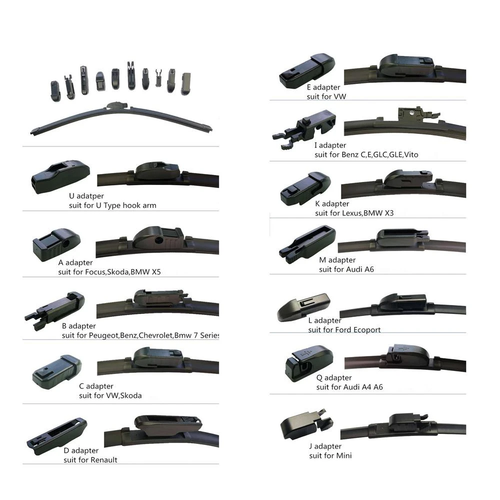 Front Rear Aero Wiper Blades For Honda Civic Type-R Hatchback 2017-2021 - 第 9/12 張圖片