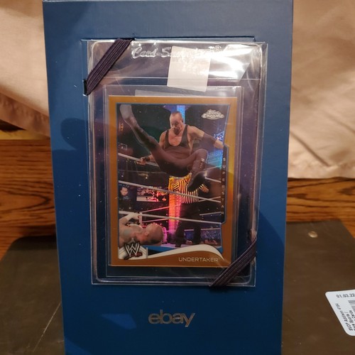2014 Topps Chrome Undertaker Gold Refractor /50 WWE Ebay Authenticated - Picture 2 of 8