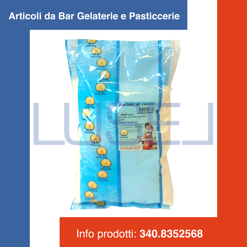 GR 1000 COCONUT FLOUR FOR CAKES KG 1 FARINA DI COCCO PER DOLCI BISCOTTI E GELATI