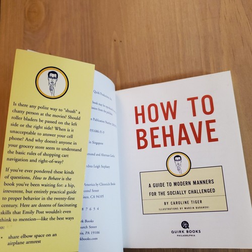 How to Behave: A Guide to Modern Manners for the Socially Challenged Tiger NEW! - Picture 5 of 6
