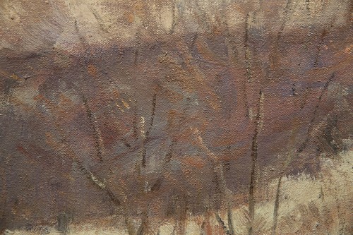 19th Cen. Winter Landscape Painting "style of" John Henry Twachtman (AMERICAN) - Picture 6 of 12